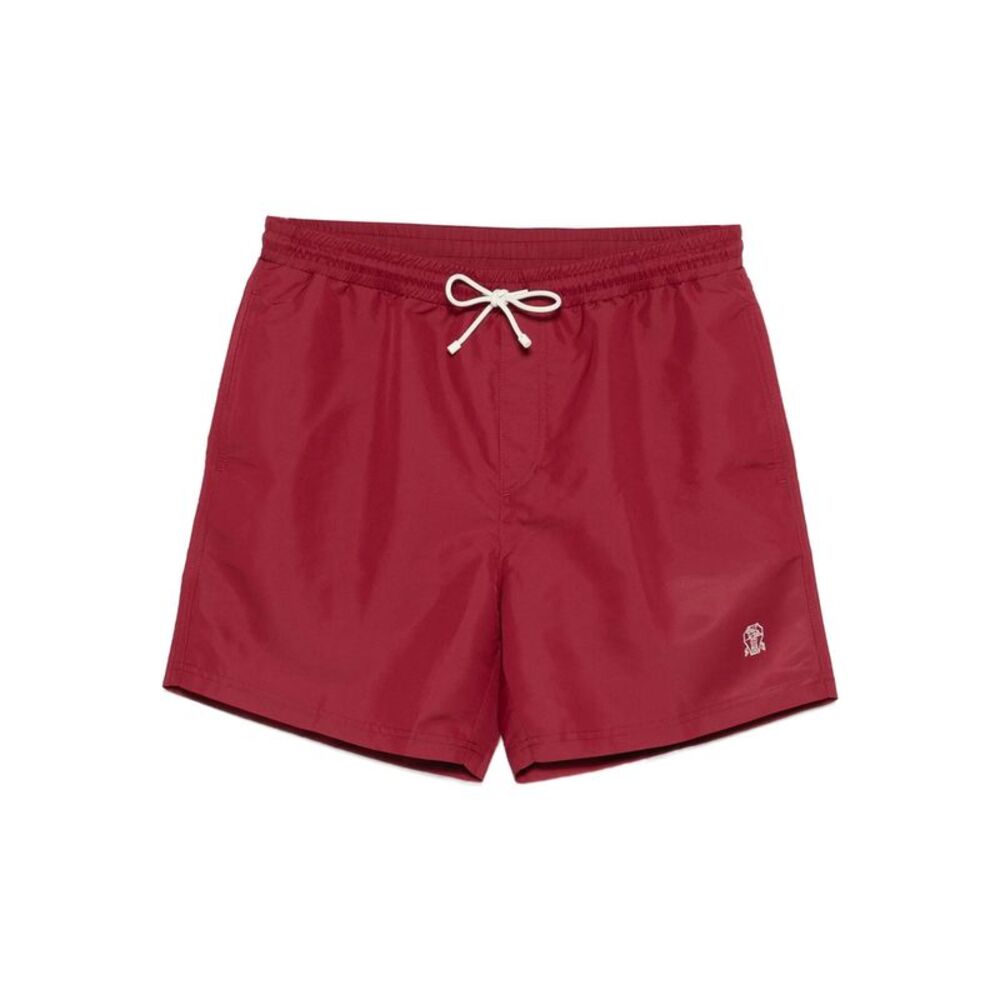 Brunello Cucinelli Red Beachwear - Swim Shorts Men
